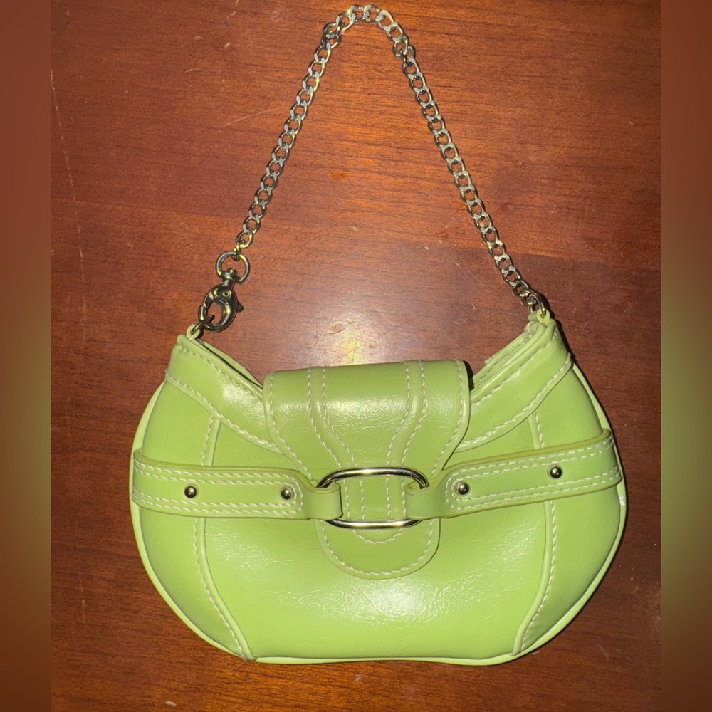 Vintage NOBO Lime Green Mini Saddle Bag EUC